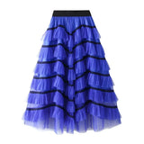 Solid Tulle Layered Maxi Skirt- Outfit