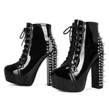 Y2K Thorny Punts Sexy Punk Coarse High-Size 44 Female Short Boots