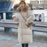 Female Lady Winter Outwear 2023 Winter Women Fur Collar Zipper Jacket Parkas Fashion Hooded Thicken Warm Padded