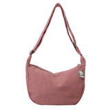 Solid Color Corduroy Shoulder BagOutfit