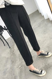 Pants Women Pencil Pants 2023 Autumn Winter Casual Thicken OL Style Wool Female Pants Loose Lady Trousers Capris 6648