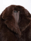 Brown Faux Fur Coat Jacket- Outfit
