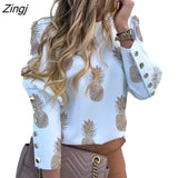 New Women Off-Shoulder T-Shirt Ladies Solid Color Button Long Sleeve Autumn Winter Warm Casual Loose