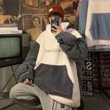 Winter Harajuku Shark Women Hoodie Oversize Korean Sweatshirt Warm Couple Alt Aesthetic Lamb Wool Pullover Female