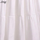 Korean Style Long Skirt Women For Spring Summer 2022 Blue White Black High Waist Sun School Midi Pleated Skirt