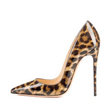 Print Sexy Women Pumps Shoes Women High Heels Pointed Toe Wedding Shoes 12 cm Chaussure Femme QP023