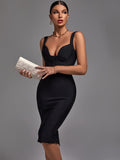 Dress 2022 New Women's Black Bodycon Dress Elegant Sexy Evening Club Party Dress High Quality Summer Outfits