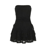 Romantic Sexy Lace Shoulder Corset Dress Niche Design Thin Cash Short Cake
