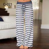 Spring Autumn Loose Beach Women's Pants Fashion Floral Print Drawstring Wide Leg Ladies Long Pants Sweatpants Plus