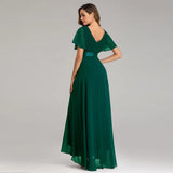 Folding Large Swing Double V-neck Flared Sleeves Elastic