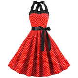 Print Vintage Dress Women 2021 Summer Pin Up Sundress 50s 60S Rockbility Robe Femme Sexy A-Line Party Dress Vestidos
