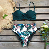 Bikini 2021 Female Swimsuit Women Swimwear Thong Push Up Bikinis Set High Waist Swimming Suits Ruffled Bathing