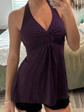 Sexy Lace Splicing Hanging Neck Bare Back A Sling Sling Vest Hottie Temperament Thin Knitting