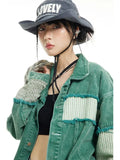 Jacket for Women Clothes Oversized Jeans Coat Korean Coats Spring Fall 2023 New Jackets for Women Green