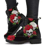 Autumn Round Toe Fashion Ankle Boots Size 43 Printing Boots Non Slip Platform Boots Lace Up Women Shoes Zapatos