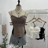 Shooting Irregular Zipper Collar Short Small Coat With Long Sleeves And Bottom Shirt