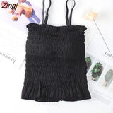 Women All-match Ruffles Female Summer Candy Color Ulzzang Sweet Preppy Style New Hot Sale Basic Mujer De Moda Soft