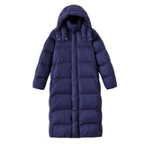 Degree Thick Warm Long Women Winter Coat Hooded Windproof Down Jackets White Duck Down Jacket Filling Fluffy Puffer
