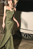 Sleeveless Spaghetti Strap Evening Party Prom Elegant Backless Floral Long Maxi Wedding Dresses for Women Female Summer
