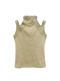 Women's Knitted Camisole Ladies Summer Y2k Casual Harajuku Solid Color Basic Elastic O Neck Sleeveless Sexy Skinny Tank Tops
