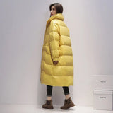 2021 Long Jacket Women 90% White Duck Down Parka New Winter Blue Down Coat Female Yellow Down Thick Warm