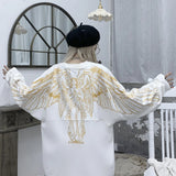 Harajuku White Sweatshirt Women Hiphop Streetwear Oversized Gothic Hoodie Long Sleeve Korean Pullovers Y2k