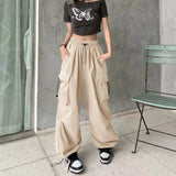 Zingj Overalls Casual Pants Female Summer Versatile Straight Down Leg Pants Loose Wide Leg Pants