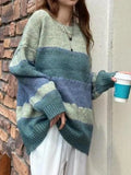 Color Block Striped Sweater- Outfit