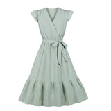 Audrey Hepburn Robe Evening1940s Dresses 50s Rockabilly Vintage Retro Womens Swing Party Dress With Belt Summer
