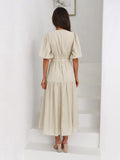 Summer Advanced Sense Vacation Style Deep V Puff