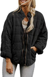 Solid Color Stand-up Collar Loose Pockets