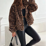 Faux Fur Leopard Jacket- Outfit