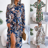 2025 Vintage Flower Clip T-Shirt Dresses Women's