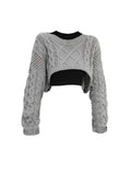 Sweater For Women Vintage Loose Casual Long Sleeve Knit Sweater Y2k Hollow Out Streetwear