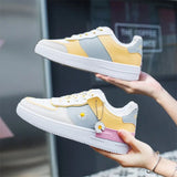 Spring Korean Sports Shoes Lace Up Flats Breathable White Shoes Platform Woman Shoes Casual Sneakers Zapatos De