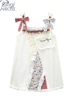 Women's Suspender Dress Summer 2023 Sexy Bandage Vintage Denim Patchwork Dress Ladies Kawaii Floral Print A Line Mini
