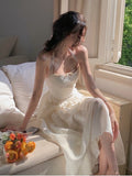 Fashion Halter Fairy Graduation Dresses Summer Woman Korean Solid A-Line Birthday Evering Party Vestidos Female