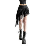 Trend 2025 Summer Women's New Solid Color Hottie High Waist Side Design Irregular
