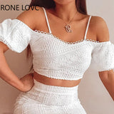 Women Solid Lace Floral Spaghetti Straps Crop Top Mermaid Skirt Sexy Bodycon Skirt