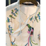 New Chinese-Style Round-Collar Embroidered Shirt Women's New Fashionable National Style Leisure In The Summer Of