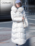 2022 New Winter Jacket Women's Warm Fashion Drawstring Fur Hooded Coat Long Parkas Women's Thick Clothes