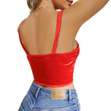 Zingj Pure And Fresh Sweet And Spicy Lace Lace Slim Show Thin Steel Ring On The Sling Fishbone Corset Inside With A Vest-Outfit