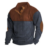 And Winter New Men's Outdoor Jacket Corduroy Leisure Collar Long
