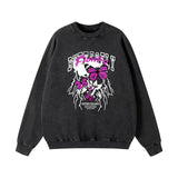 Autumn And Winter New Pure Cotton Water Wash Old Sweater Women In Batik Retro Print Top