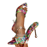 New Pointed Color Fine Heel Sexy