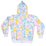 Goth Punk Female Jacket Hoodie Hip Hop Oversize Y2K Women Hoodies Autumn Streetwear Star Print White