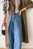 Autumn Long Oversized Black Faux Leather Trench Coat for Women Raglan Long Sleeve Double Breasted Brown Korean