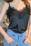 with Lace Silk Top Cami for Women Spaghetti Strap Top Tank Ladies Tops White Camis Basic Tops Women 2023 Summer