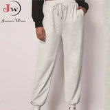 Women Casual Sport Pants Spring Autumn Solid Loose Lace-up Long Trousers Sweatpants Female Running Pantalones