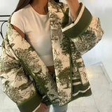 Women's Clothing Explosion Hit 6-Color Printed Cotton Jacket